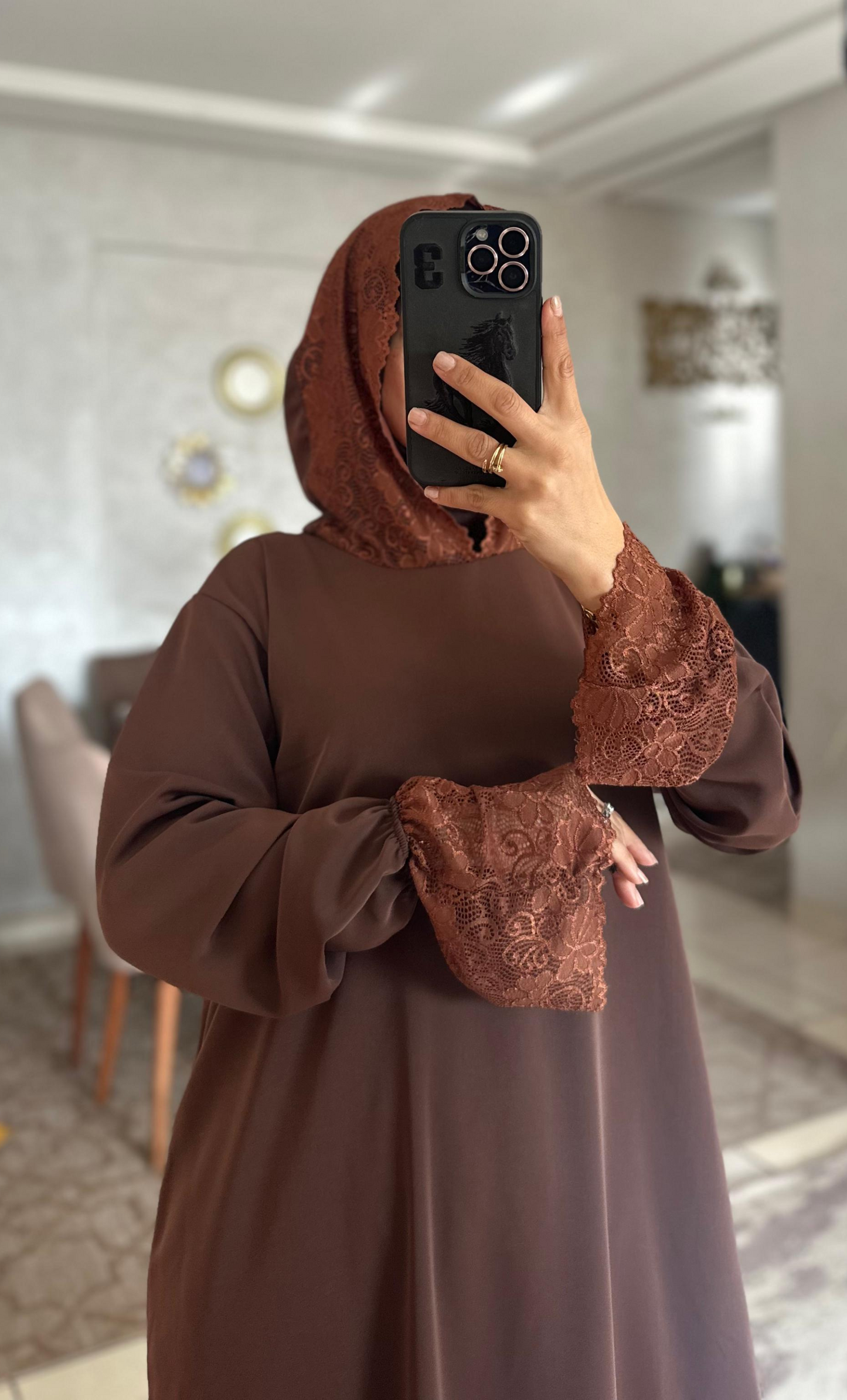 Abaya en crêpe