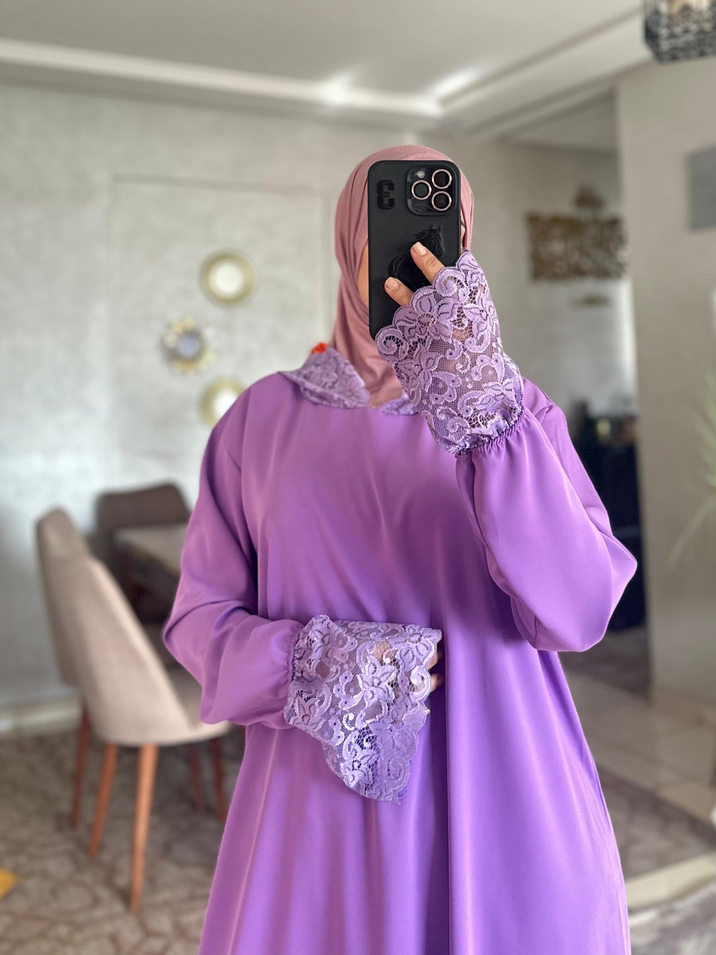 Abaya en crêpe