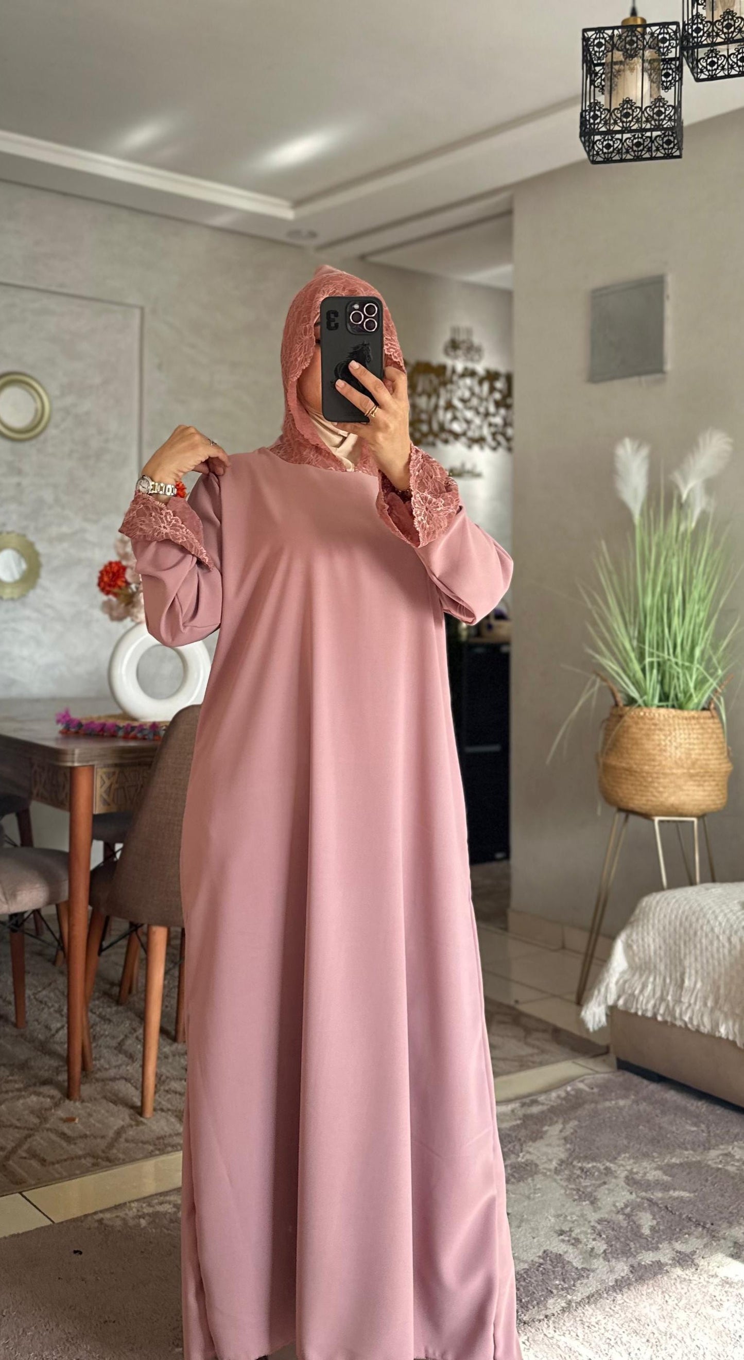 Abaya en crêpe