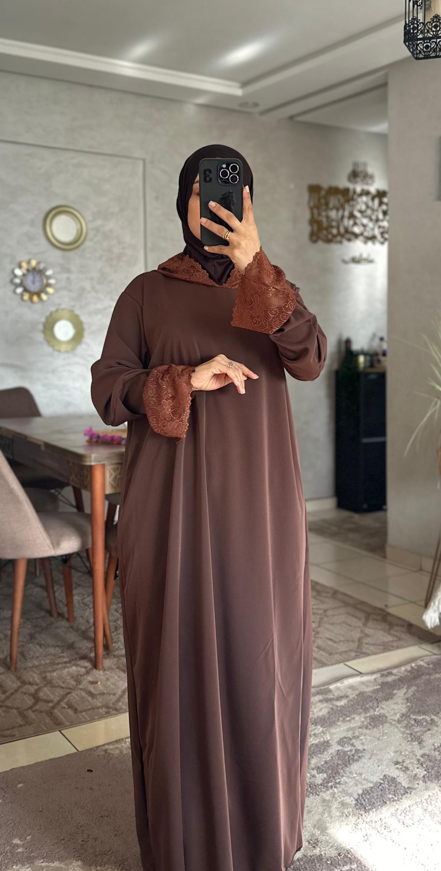 Abaya en crêpe