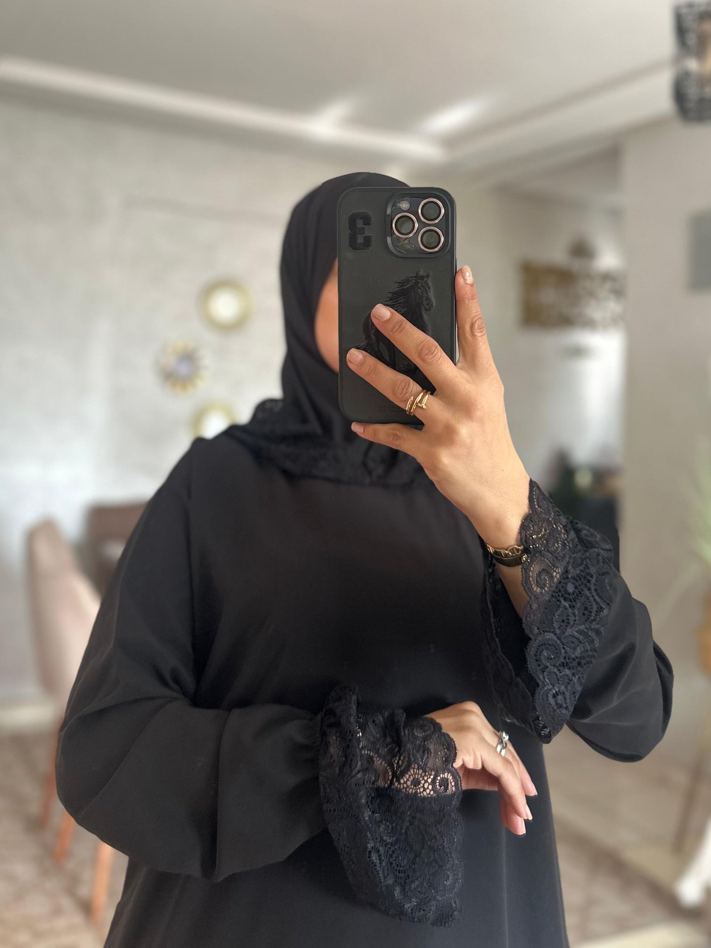 Abaya en crêpe