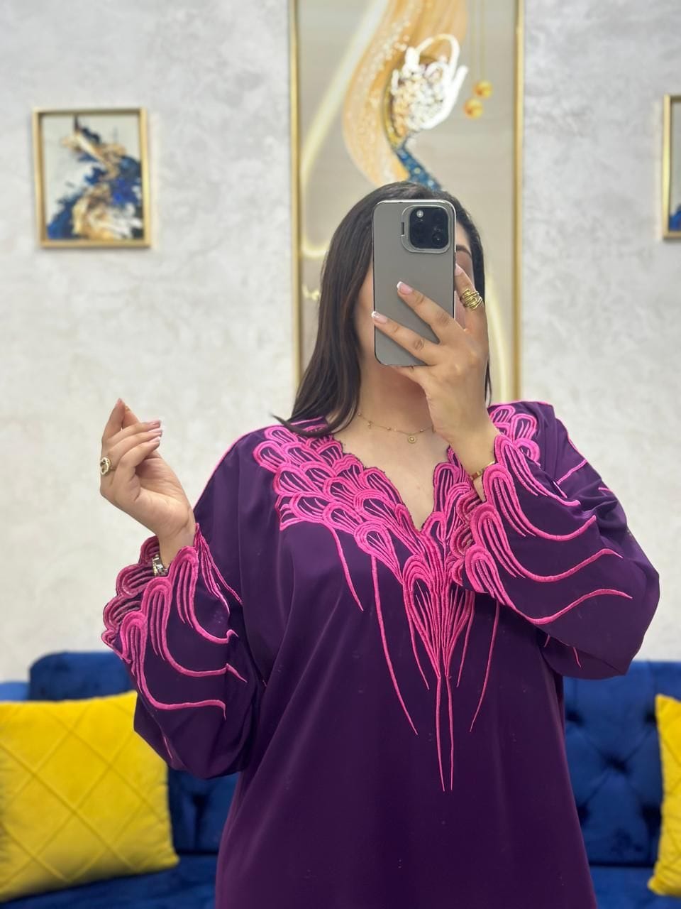 قفطان بالطرز الكوردون