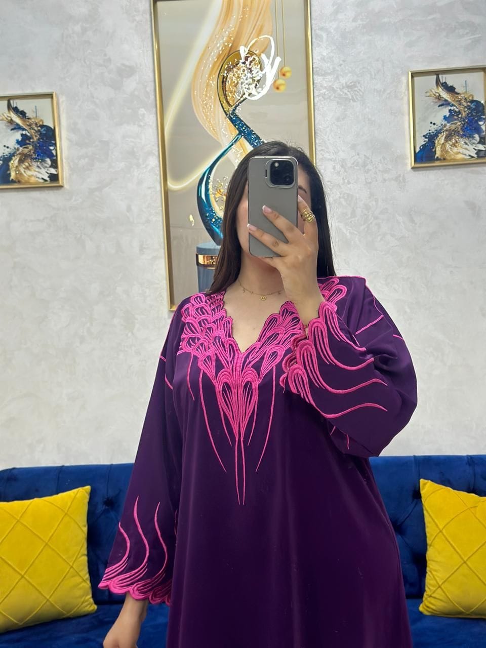 قفطان بالطرز الكوردون