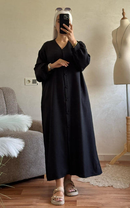 Robe en lin avec boutton