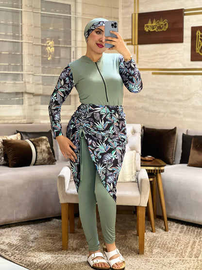 Burkini élégant et confortable  4 pièces