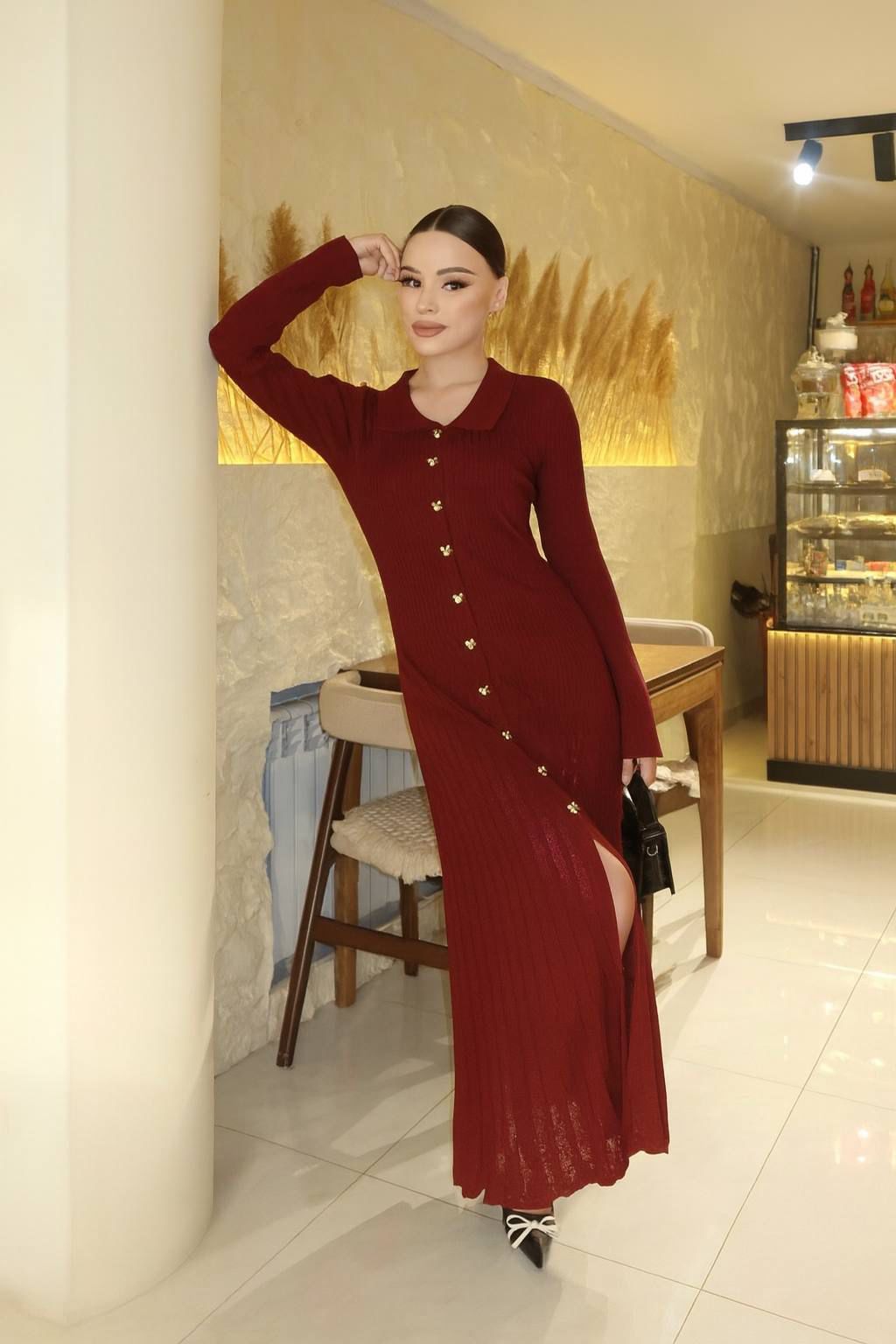 Robe Longue avec perles