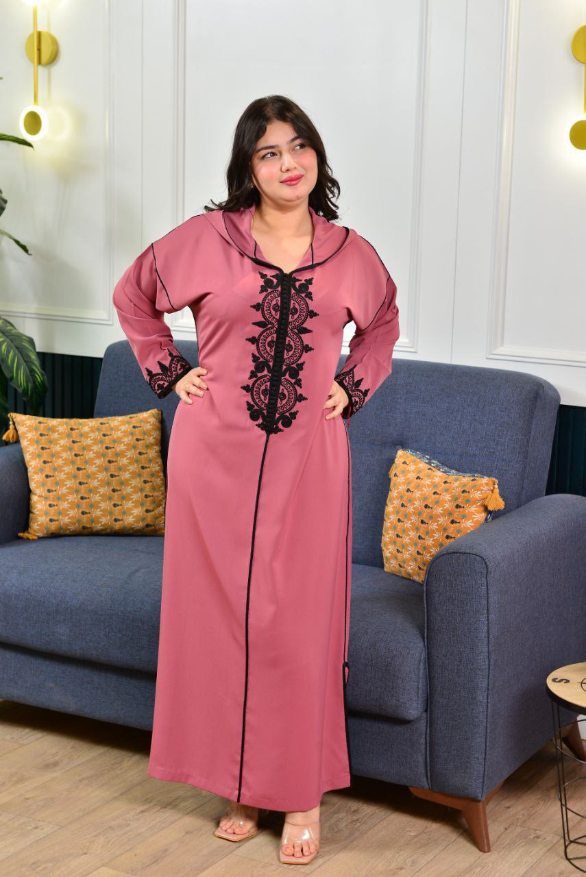 Jellaba en crêpe de soie