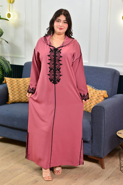 Jellaba en crêpe de soie