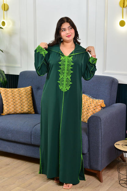 Jellaba en crêpe de soie