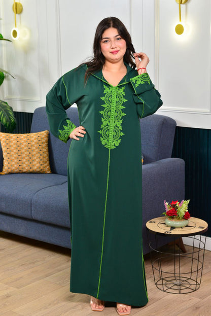 Jellaba en crêpe de soie