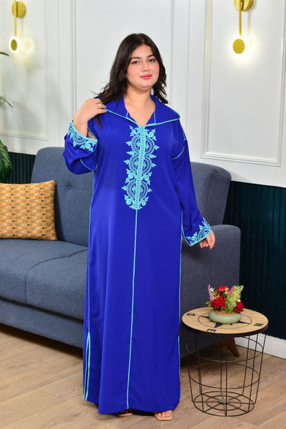 Jellaba en crêpe de soie