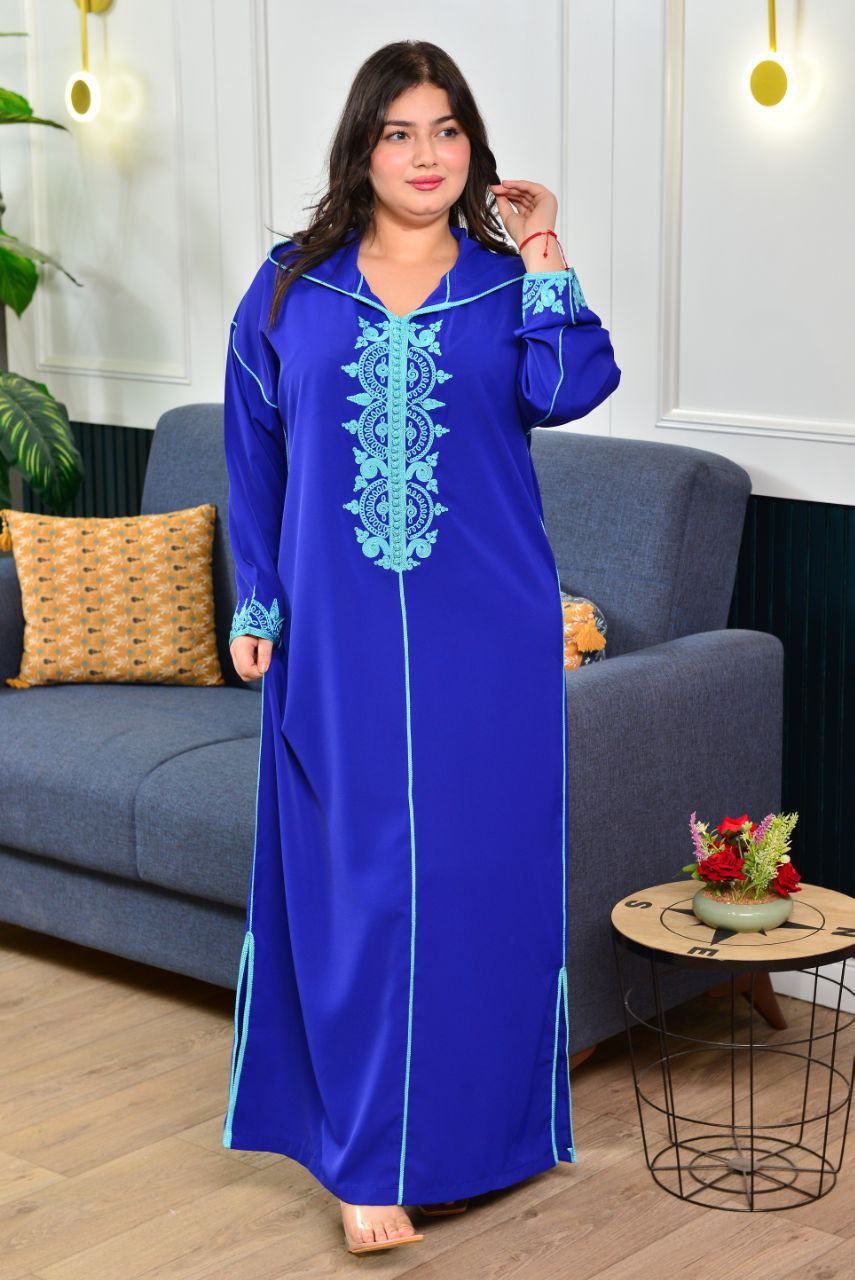 Jellaba en crêpe de soie