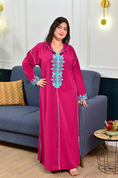 Jellaba en crêpe de soie