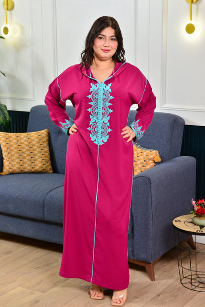 Jellaba en crêpe de soie