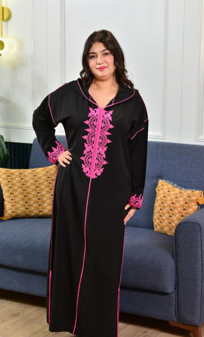 Jellaba en crêpe de soie