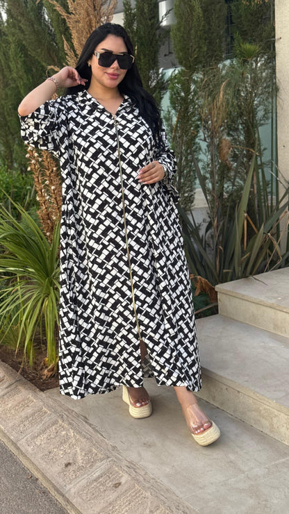 Robe Zippée avec Capuche