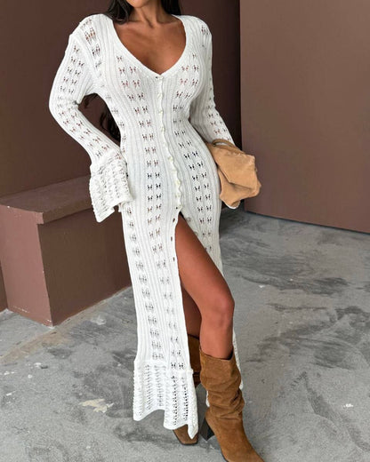 Robe Longue En Laine douce