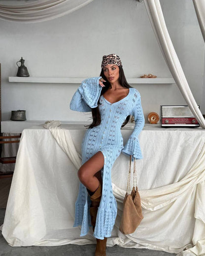 Robe Longue En Laine douce